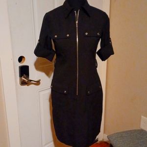 Michael Kors Black zip up dress